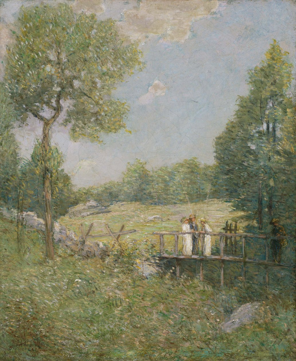 La festa della pesca da Julian Alden Weir