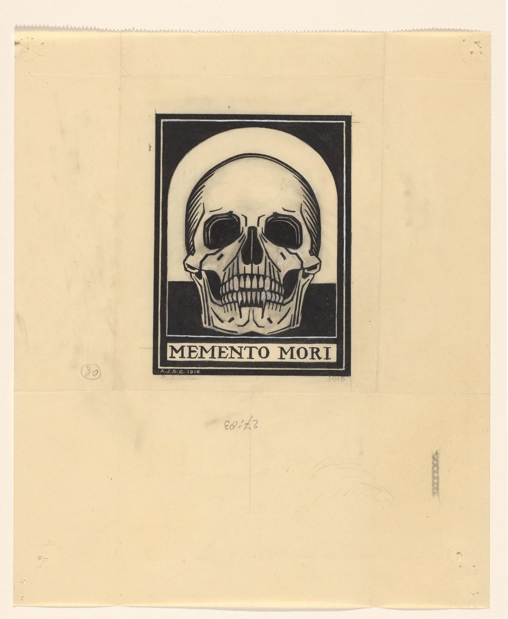Teschio umano Memento mori da Julie de Graag (signed by artist)