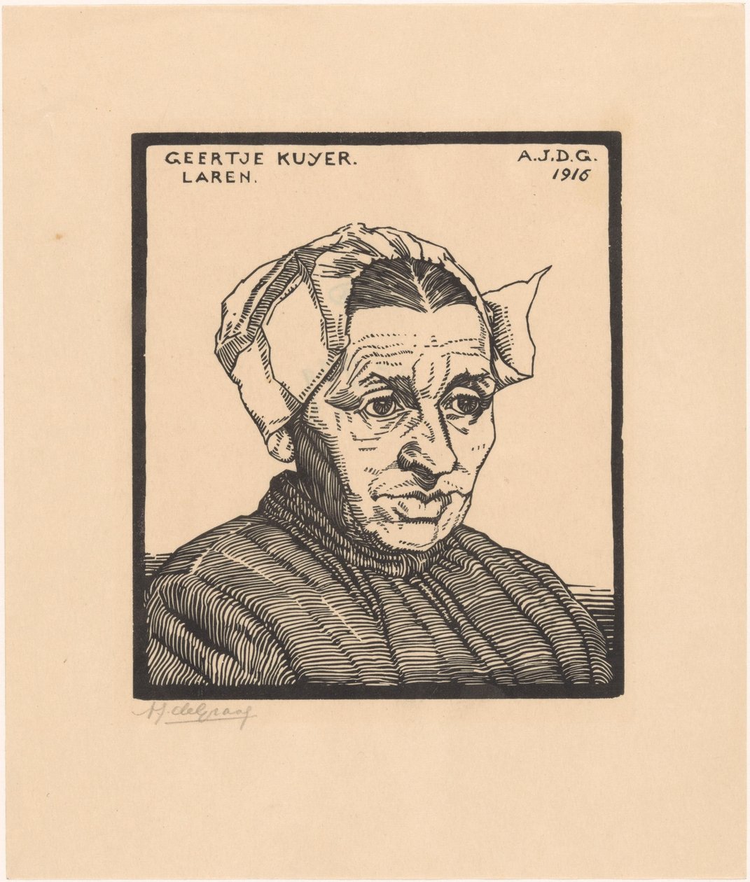Ritratto di Geertje Kuijer da Julie de Graag (signed by artist)