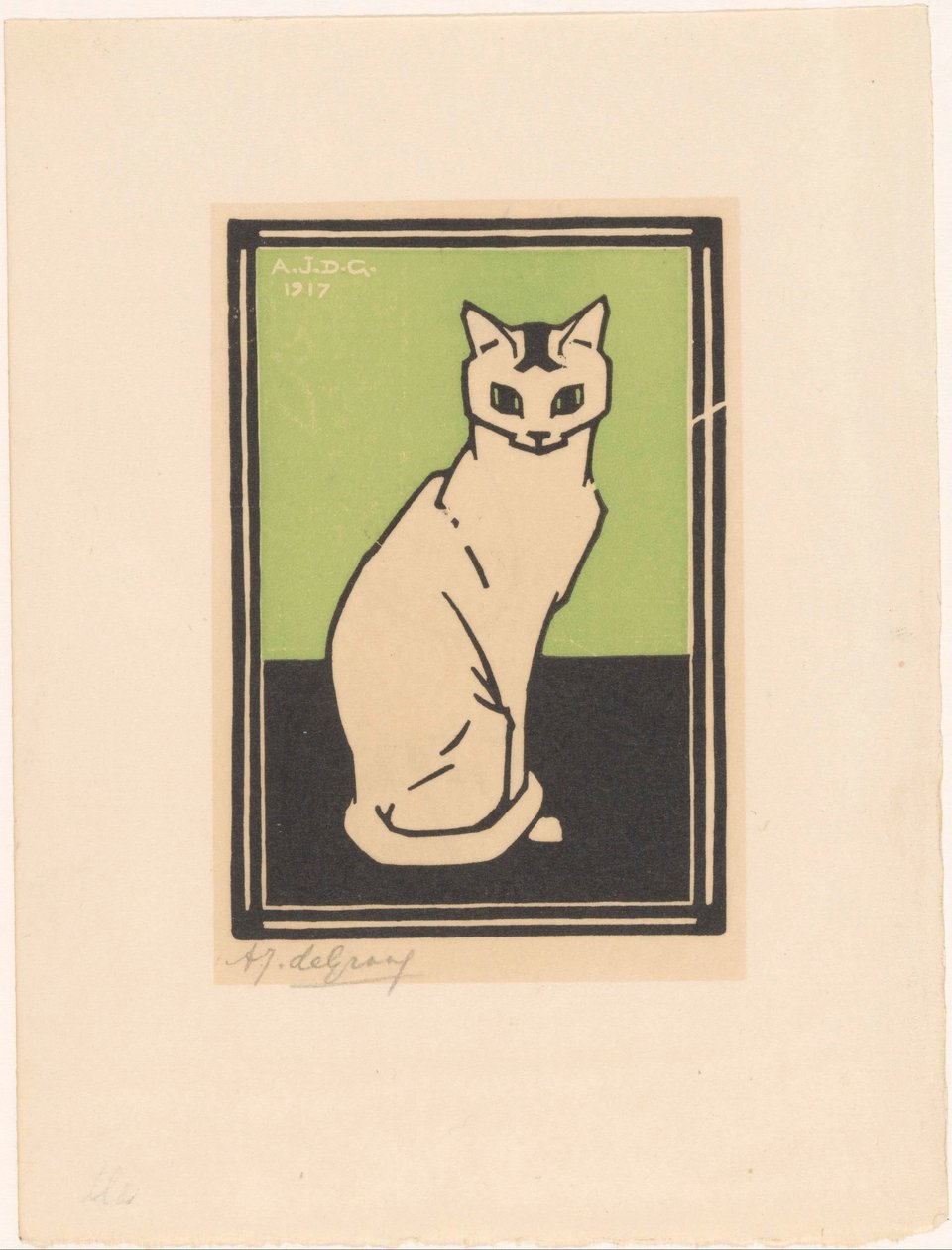 Gatto seduto da Julie de Graag (signed by artist)