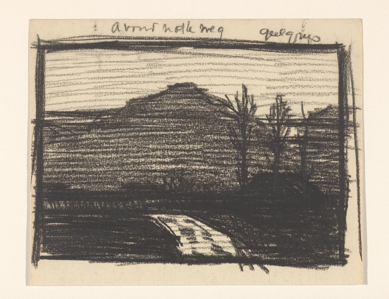 Paesaggio con alberi e strada da Julie de Graag