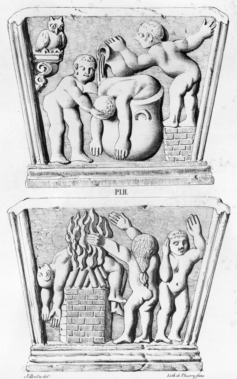 Battesimo, copia di cofanetti gnostici, inciso da Thierry freres (XIX secolo) da Julien Leopold Boilly