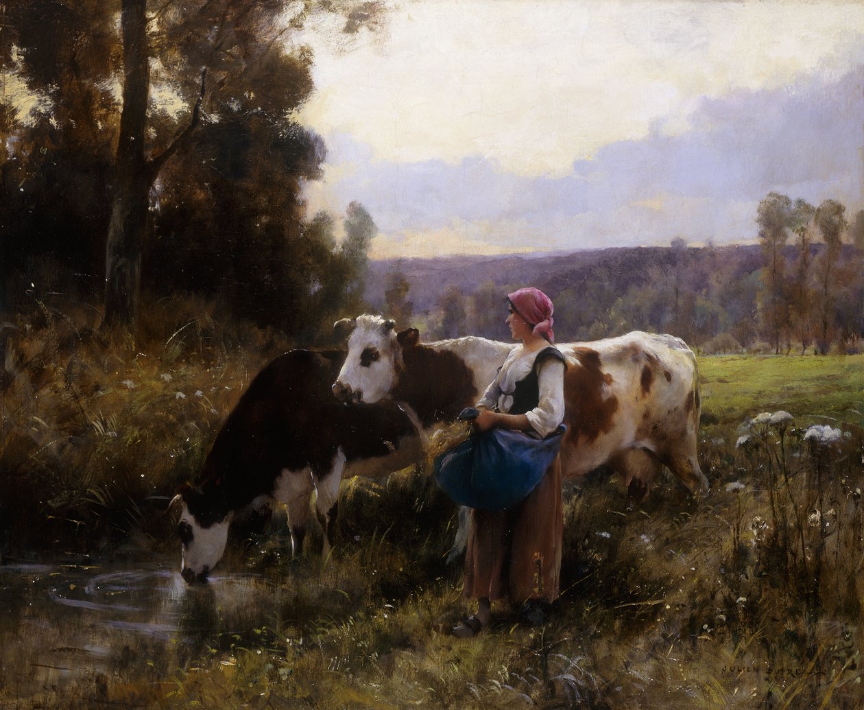 Mucche al beveratoio da Julien Dupre