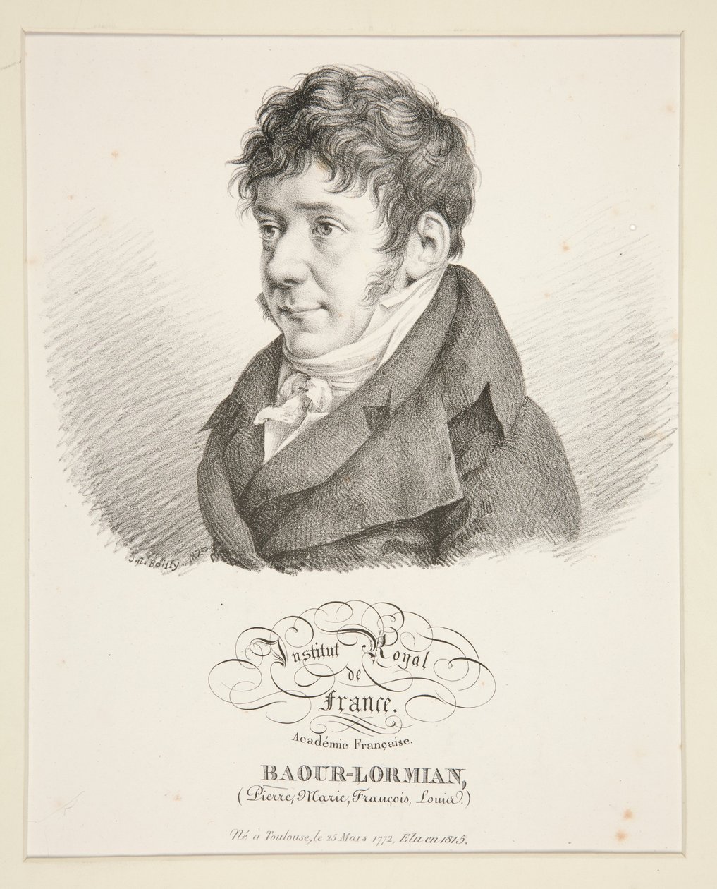 Ritratto di Baour-Lormian (Pierre, Marie, François, Louis) da Julien Leopold Boilly