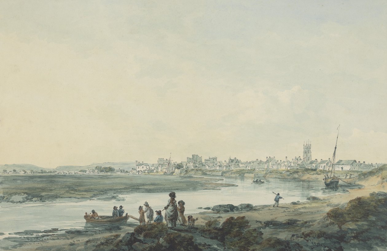 Cardiff dal Sud, c.1789 da Julius Caesar Ibbetson