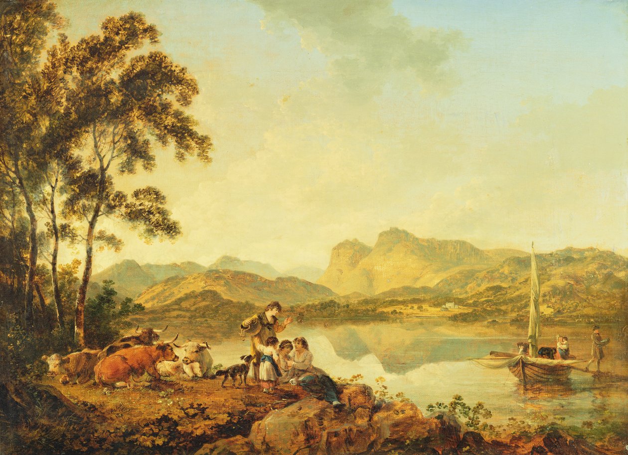 Langdale Pikes da Lowood, c.1800-06 da Julius Caesar Ibbetson