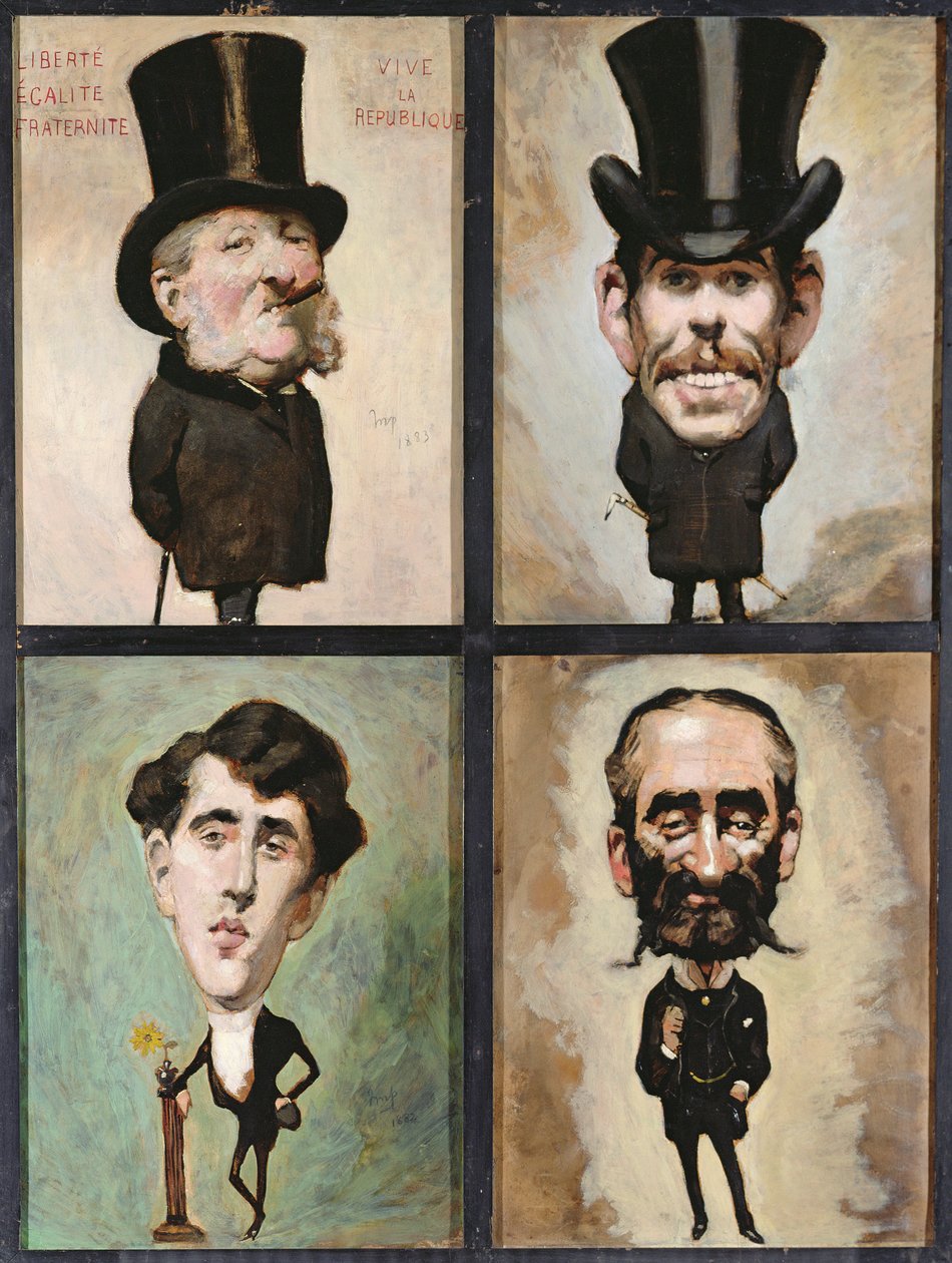 Quattro caricature, 1882-83 da Julius Mandes Price