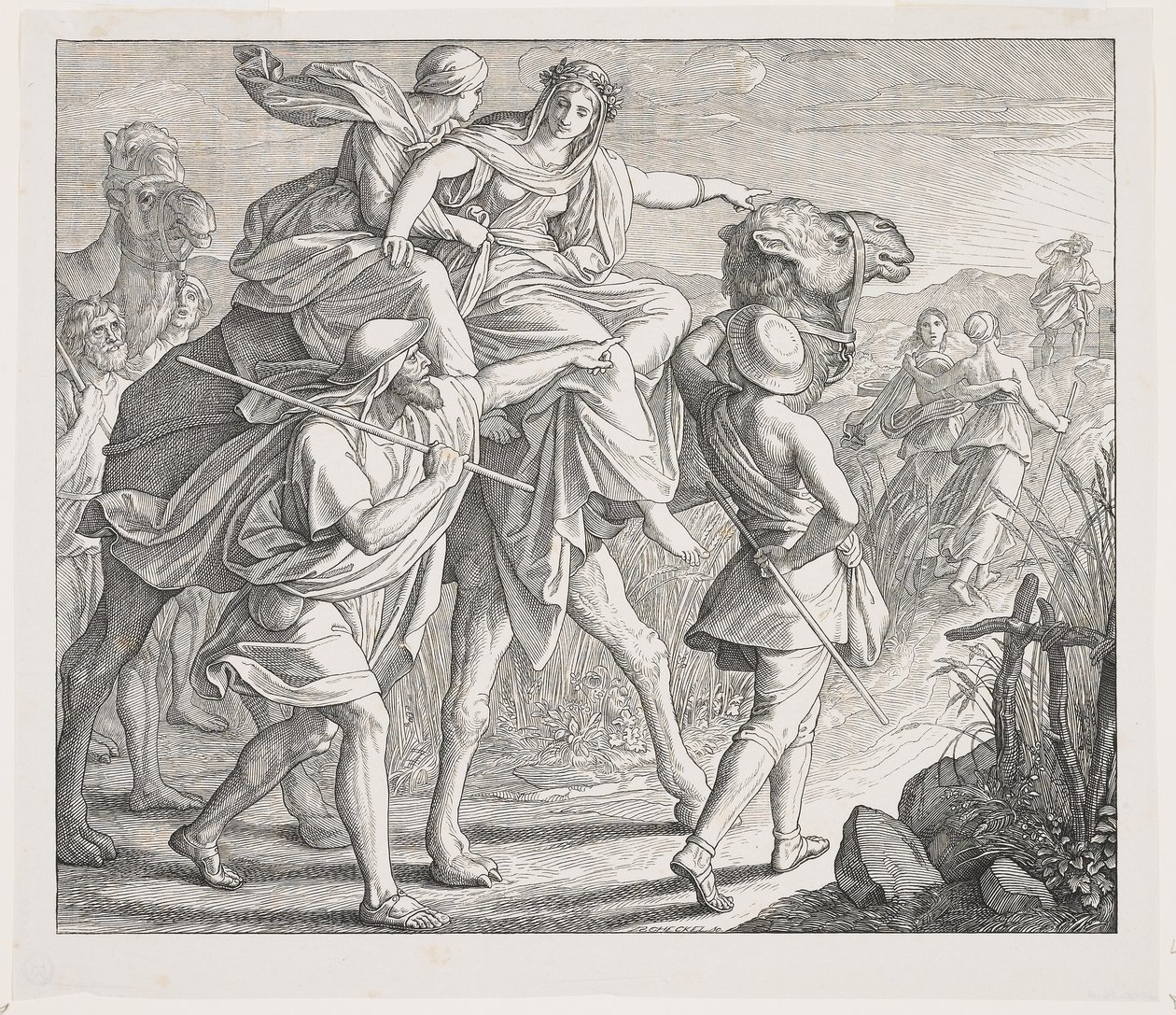 Rebecca riconosce Isacco da lontano, 1852 da Julius Schnorr von Carolsfeld