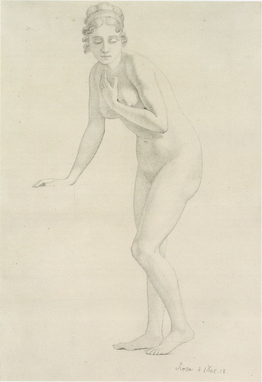 Nudo femminile in piedi da Julius Schnorr von Carolsfeld