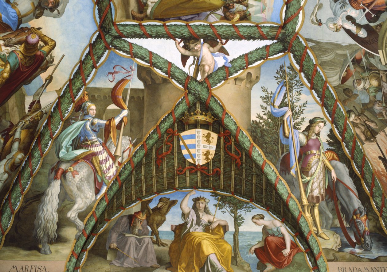 Le streghe Melissa, Atlante, Alcina e le figure di Marfisia e Bandimarte da Julius Schnorr von Carolsfeld