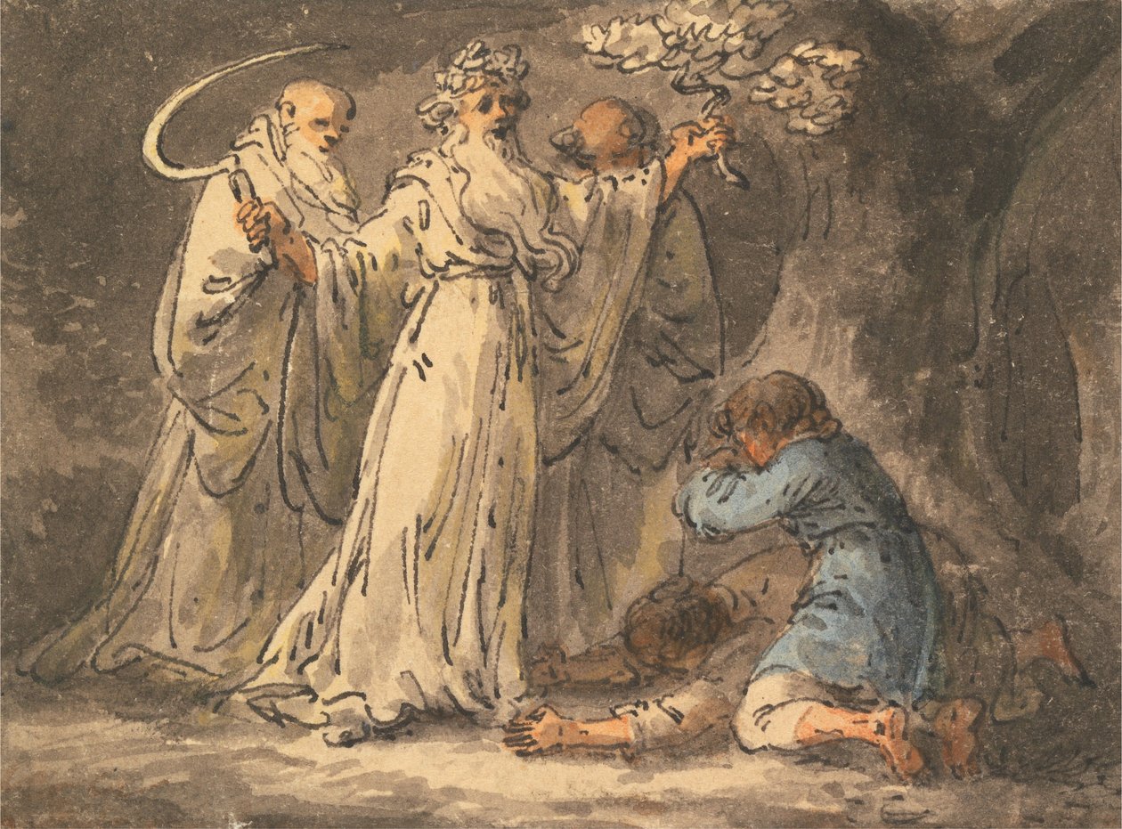 Il taglio del vischio da esso da parte dei druidi da Julius Caesar Ibbetson