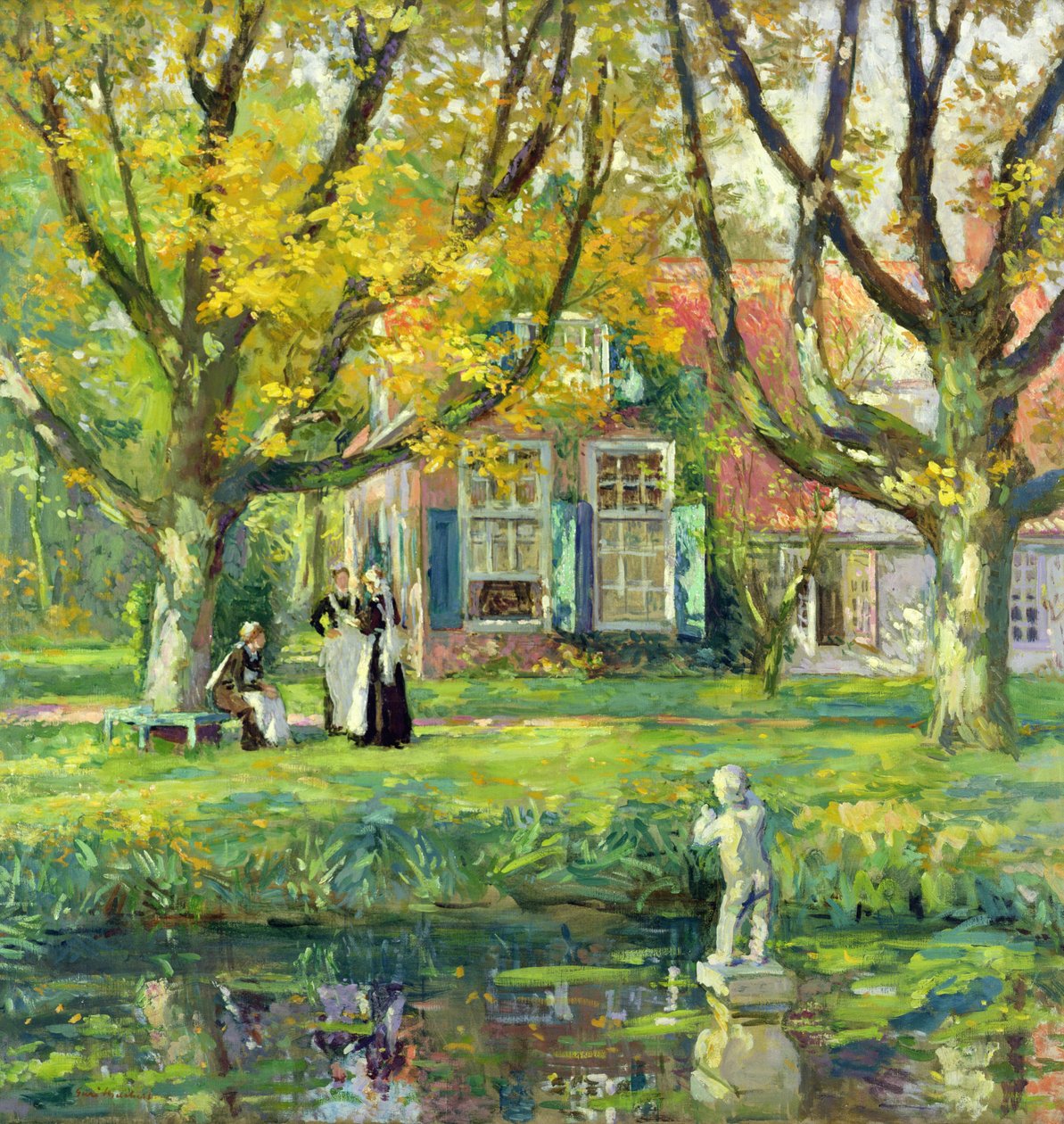 Il mio giardino (olio su tela) da Julius Gari Melchers
