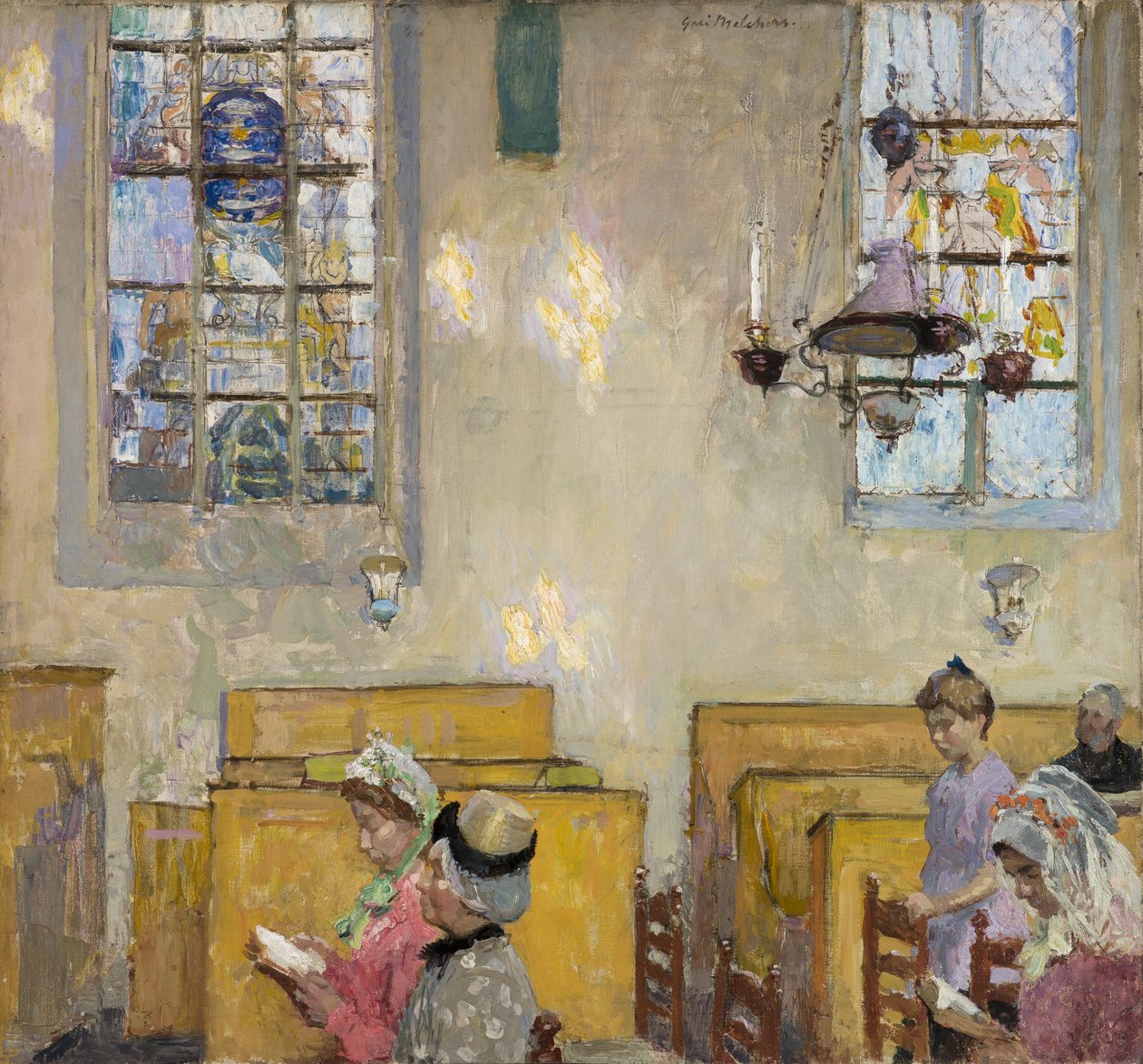 Vespri, 1910 circa (olio su tela) da Julius Gari Melchers