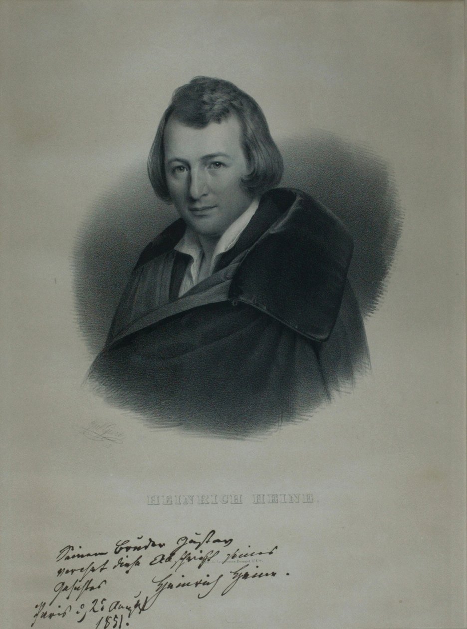Ritratto del poeta Heinrich Heine 1797-1856, 1839 da Julius Giere