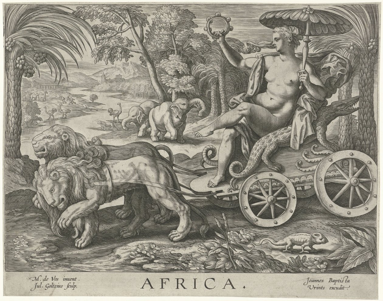 Africa (I quattro continenti) da Julius Goltzius