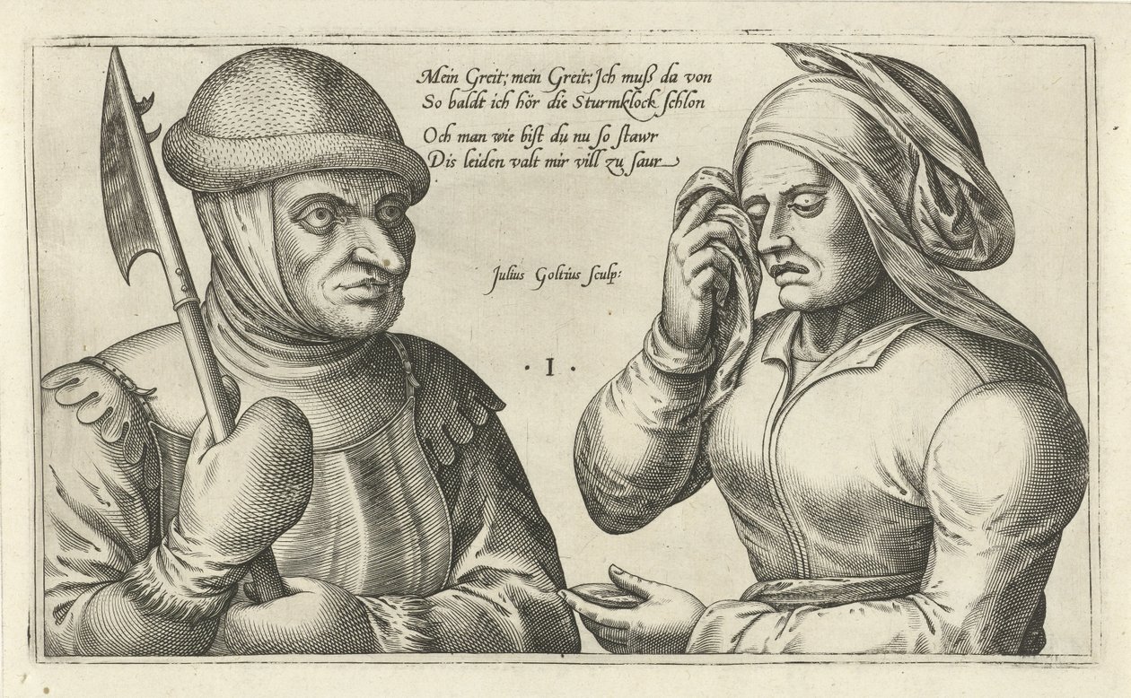 Addio di un soldato da Julius Goltzius