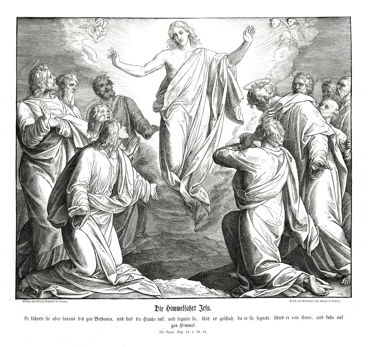 Ascensione di Cristo, Vangelo di Luca da Julius Schnorr von Carolsfeld