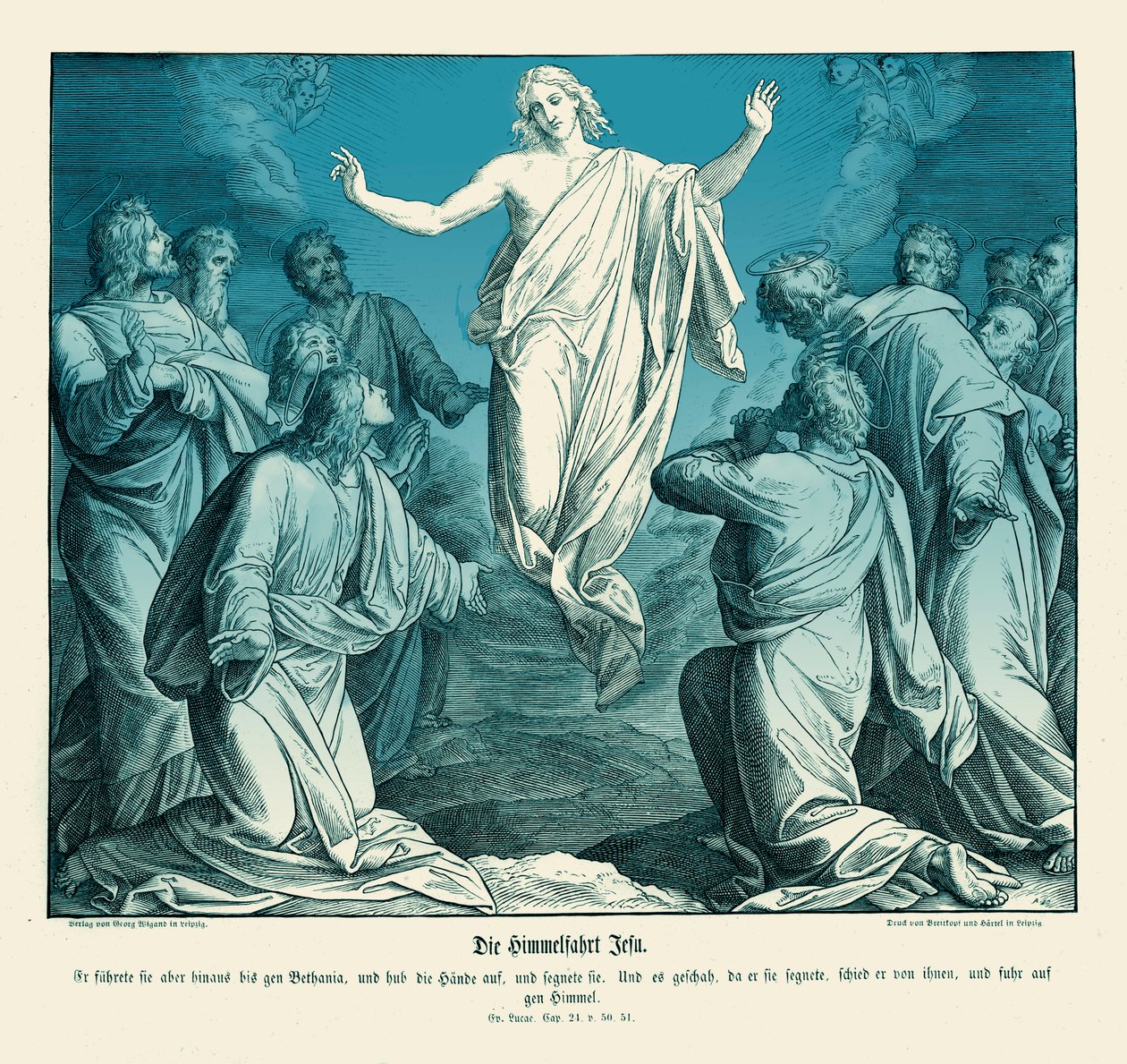 Ascensione di Cristo, Vangelo di Luca da Julius Schnorr von Carolsfeld