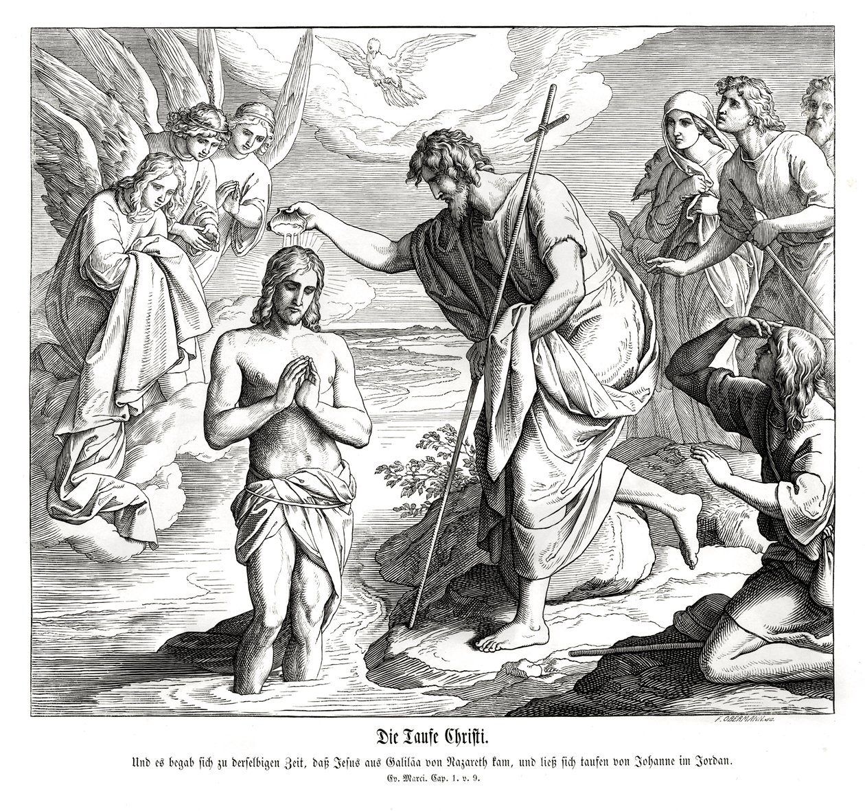 Battesimo di Cristo, Vangelo di Marco da Julius Schnorr von Carolsfeld