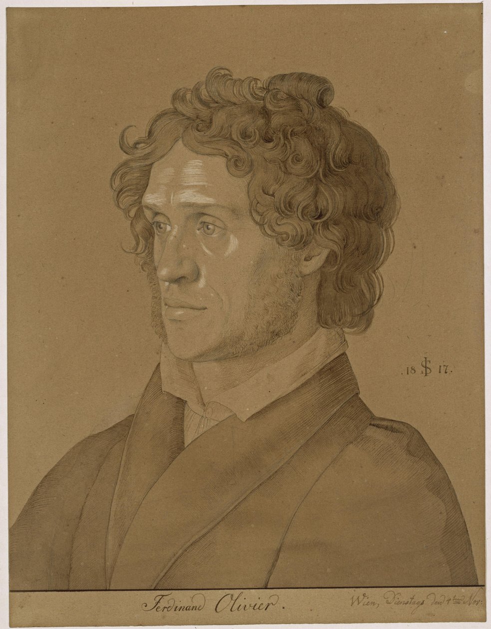 Ritratto di Ferdinand Olivier da Julius Schnorr von Carolsfeld