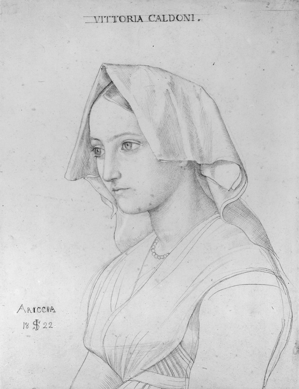 Ritratto di Vittoria Caldoni da Julius Schnorr von Carolsfeld