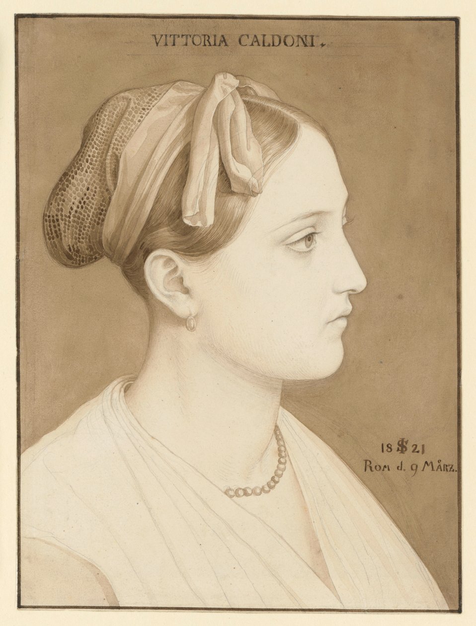 Ritratto di Vittoria Caldoni da Julius Schnorr von Carolsfeld