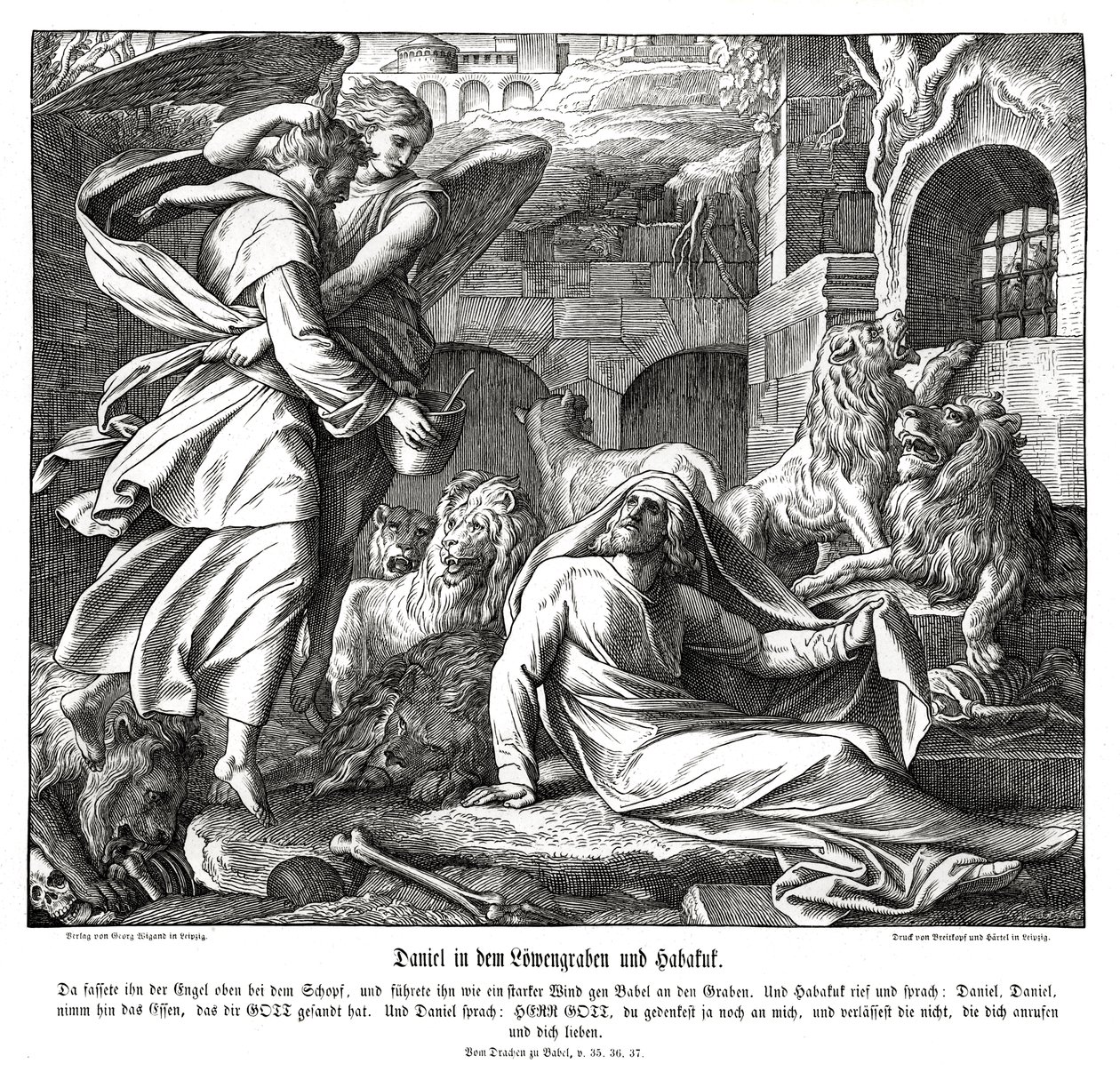 Daniele nella fossa dei leoni da Julius Schnorr von Carolsfeld