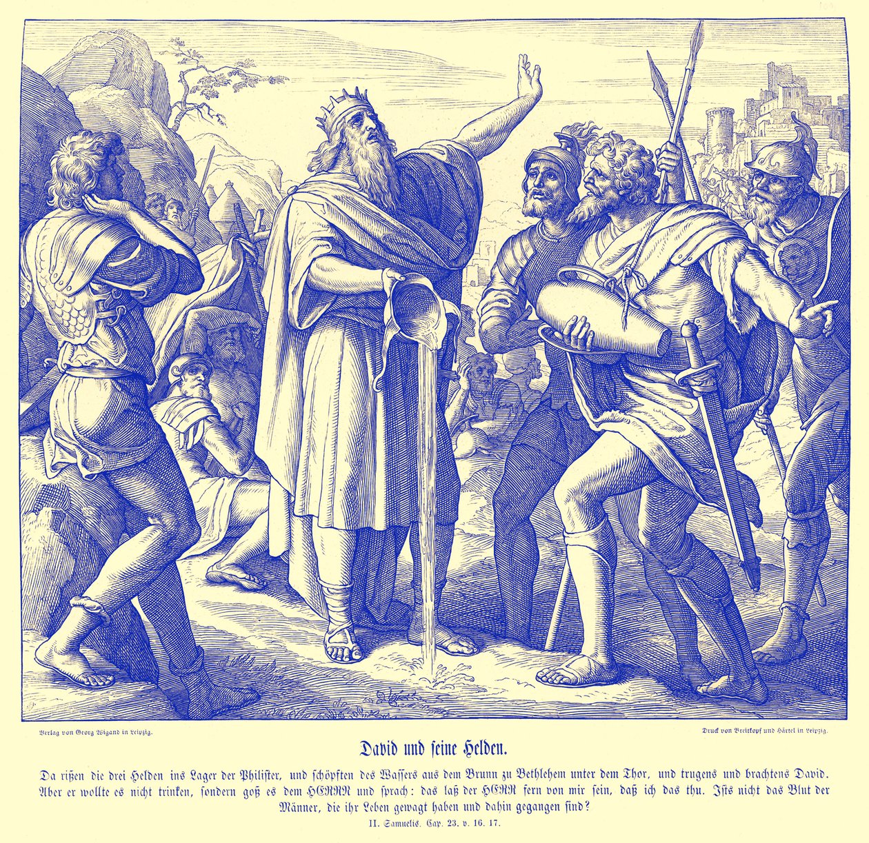 Davide e i tre uomini valorosi, 2 Samuele da Julius Schnorr von Carolsfeld