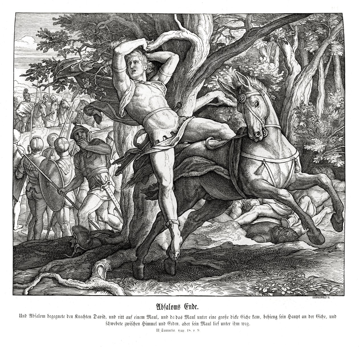 La morte di Assalonne, 2 Samuele da Julius Schnorr von Carolsfeld