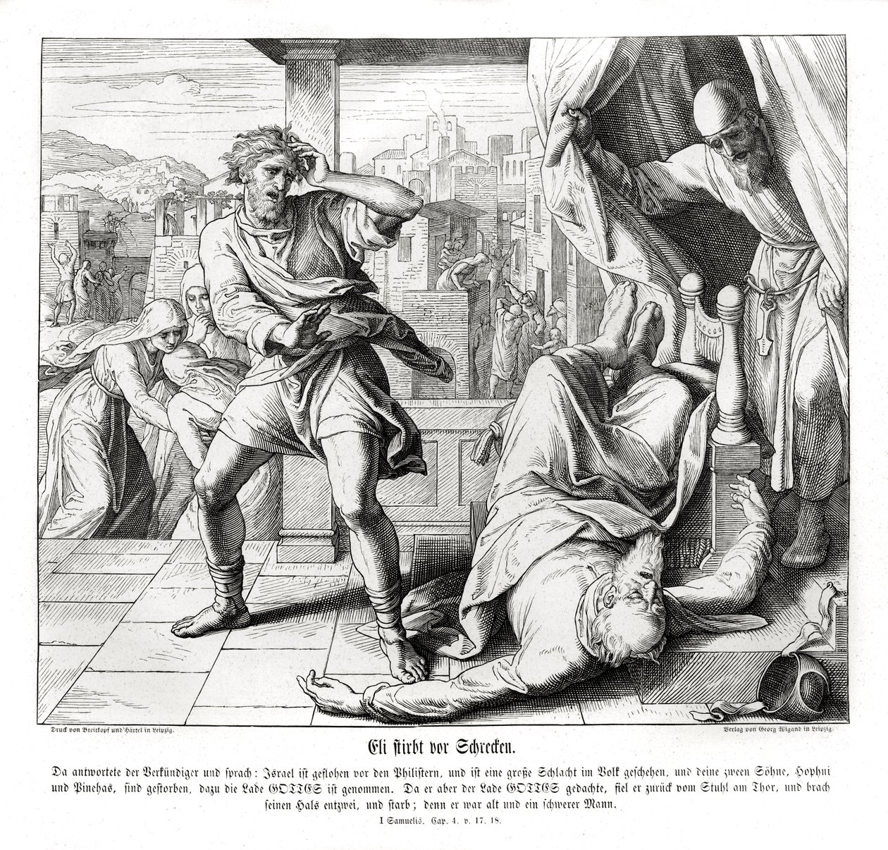 La morte di Eli da Julius Schnorr von Carolsfeld
