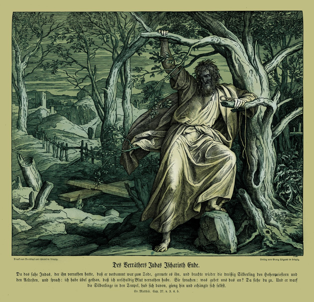 Morte di Giuda Iscariota, Vangelo di Matteo da Julius Schnorr von Carolsfeld
