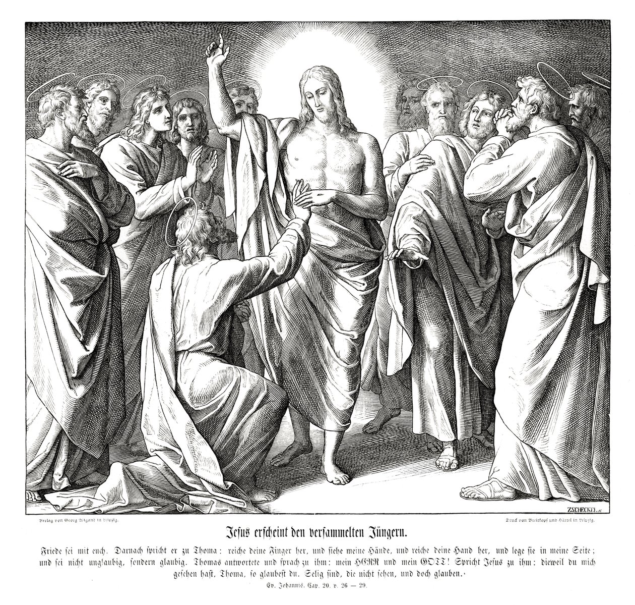 Tommaso dubbioso, Vangelo di Giovanni da Julius Schnorr von Carolsfeld