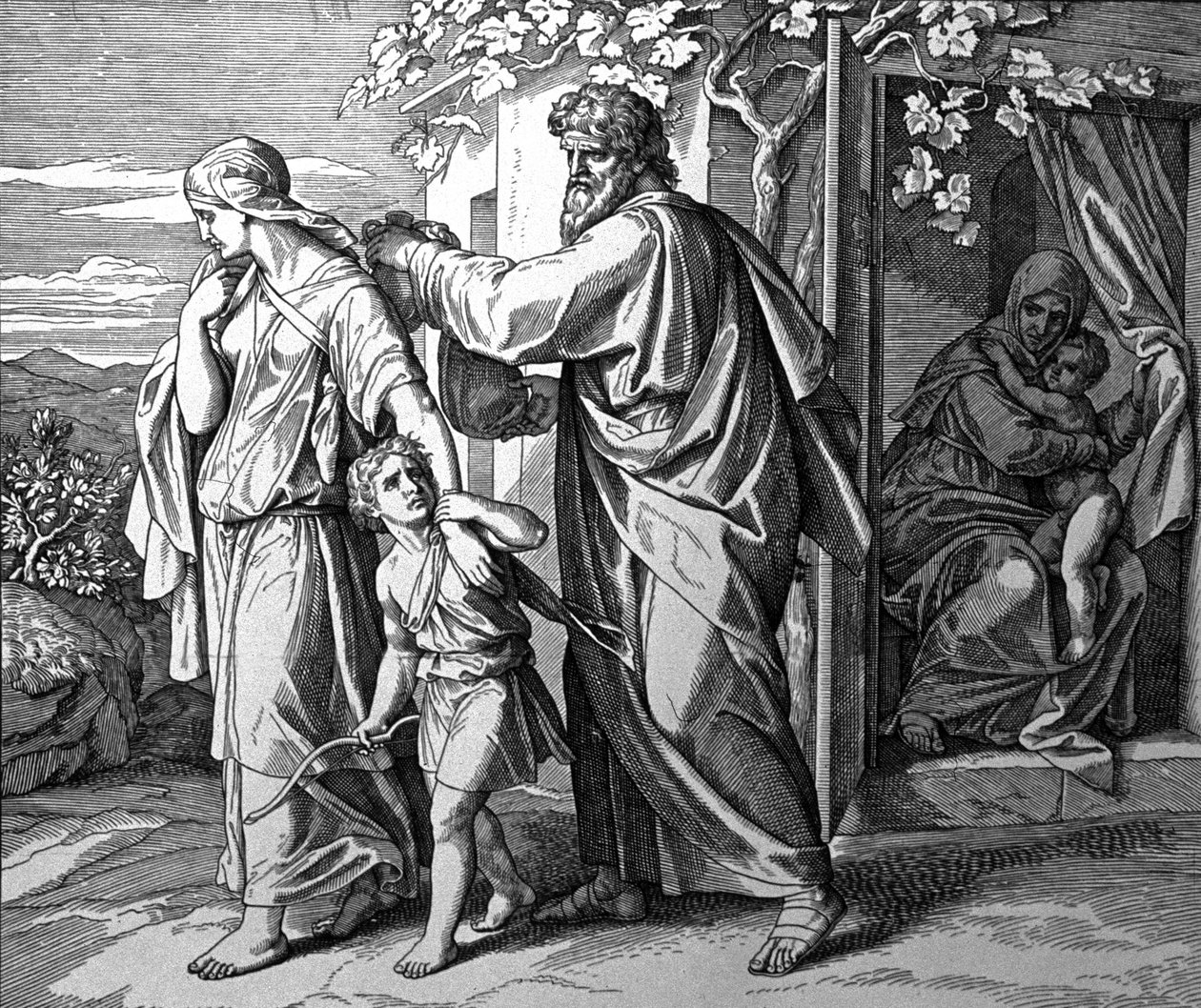 Espulsione di Ismaele e sua madre da Julius Schnorr von Carolsfeld