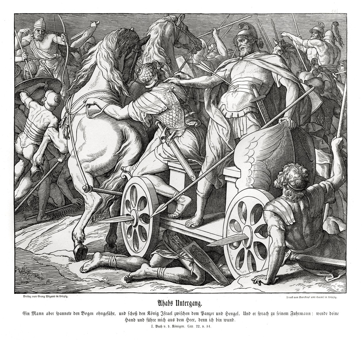 Caduta di Acab da Julius Schnorr von Carolsfeld
