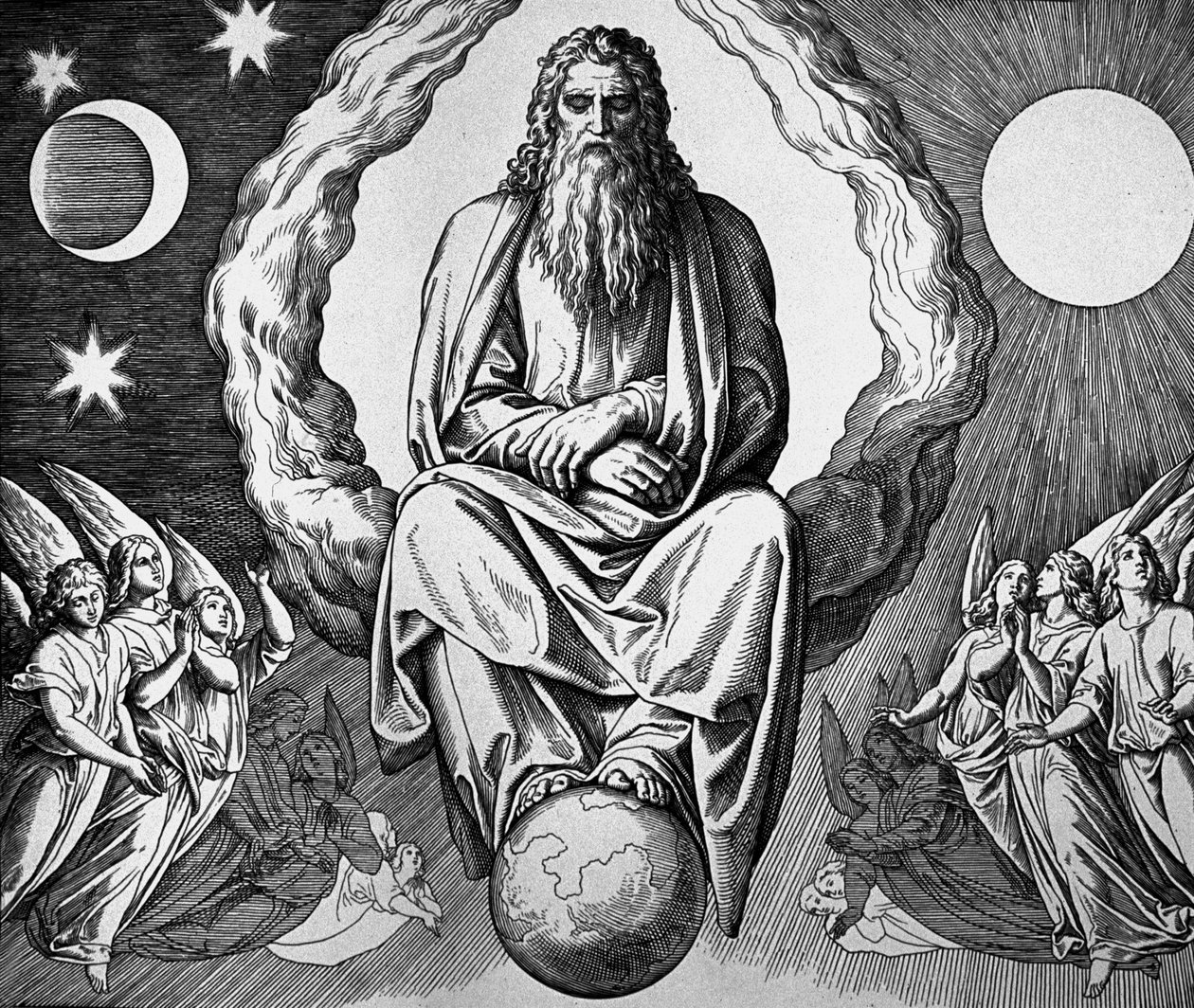 Dio si riposa dopo la creazione del mondo da Julius Schnorr von Carolsfeld