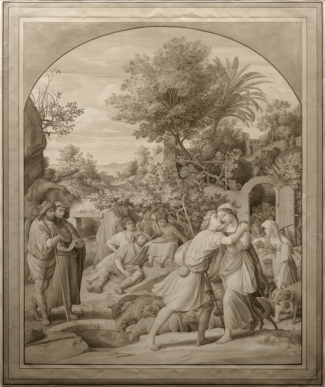Giacobbe e Rachele al pozzo da Julius Schnorr von Carolsfeld