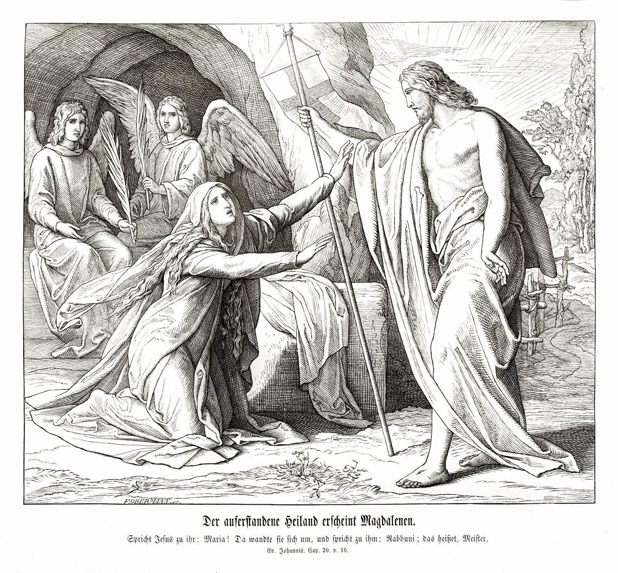 Gesù appare a Maria Maddalena, Vangelo di Giovanni da Julius Schnorr von Carolsfeld