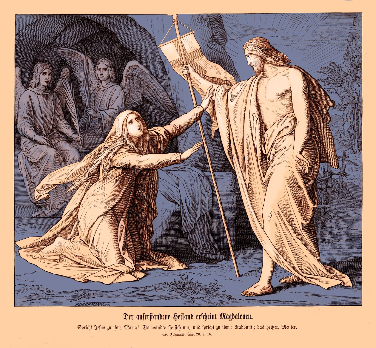 Gesù appare a Maria Maddalena, Vangelo di Giovanni da Julius Schnorr von Carolsfeld