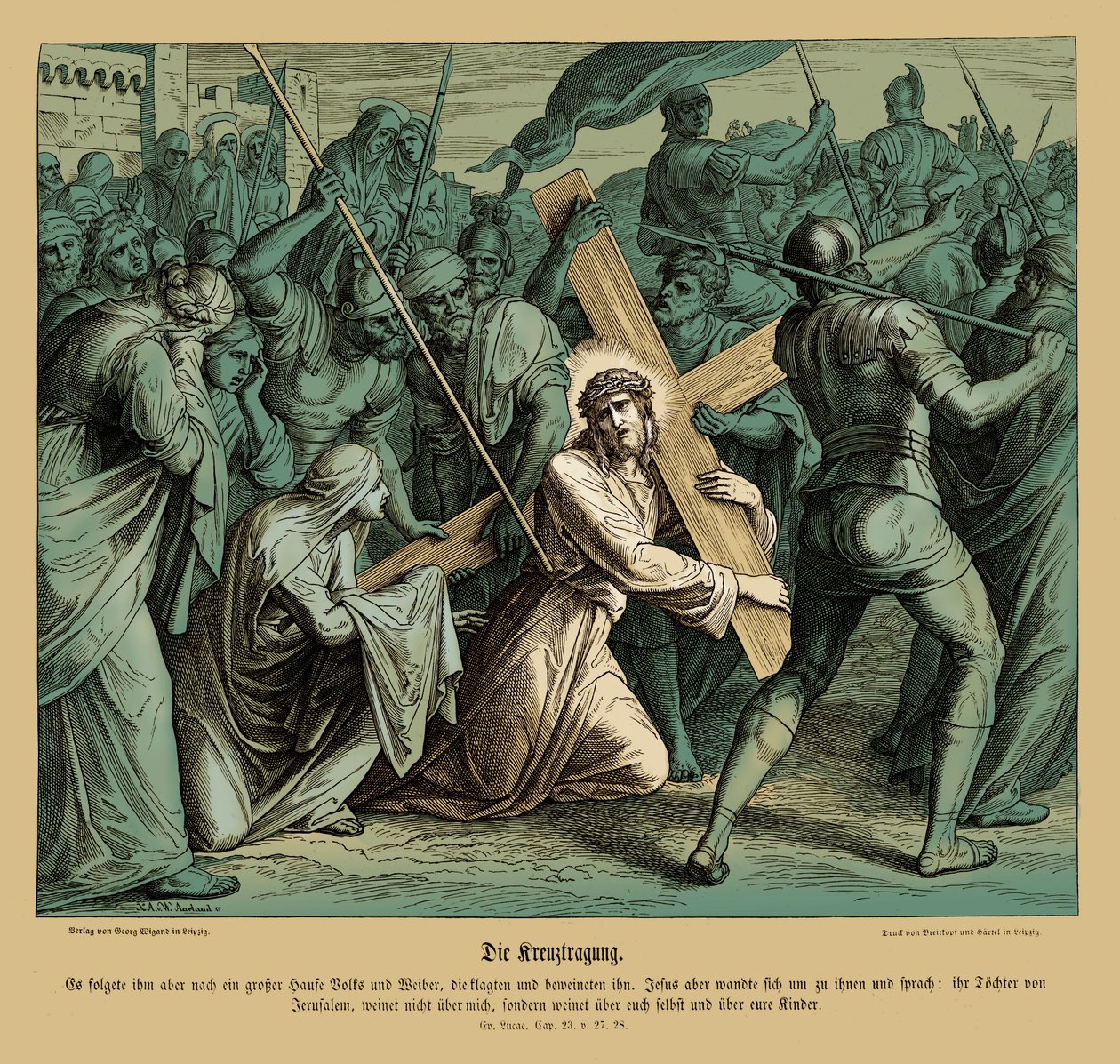 Gesù che porta la croce, Vangelo di Luca da Julius Schnorr von Carolsfeld