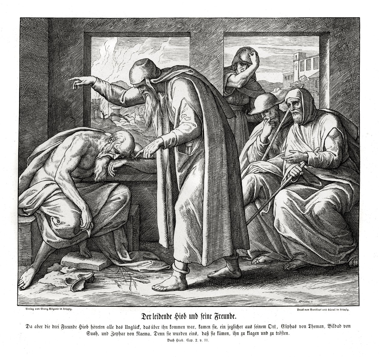 Gli amici di Giobbe, Giobbe da Julius Schnorr von Carolsfeld