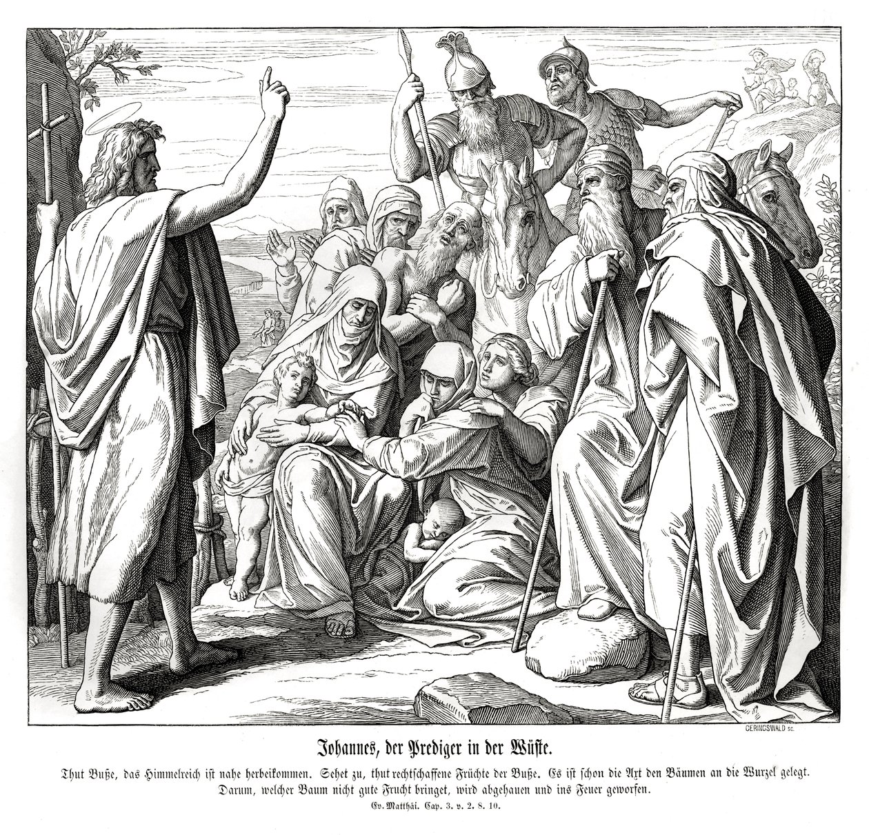 Giovanni Battista, Vangelo di Matteo da Julius Schnorr von Carolsfeld