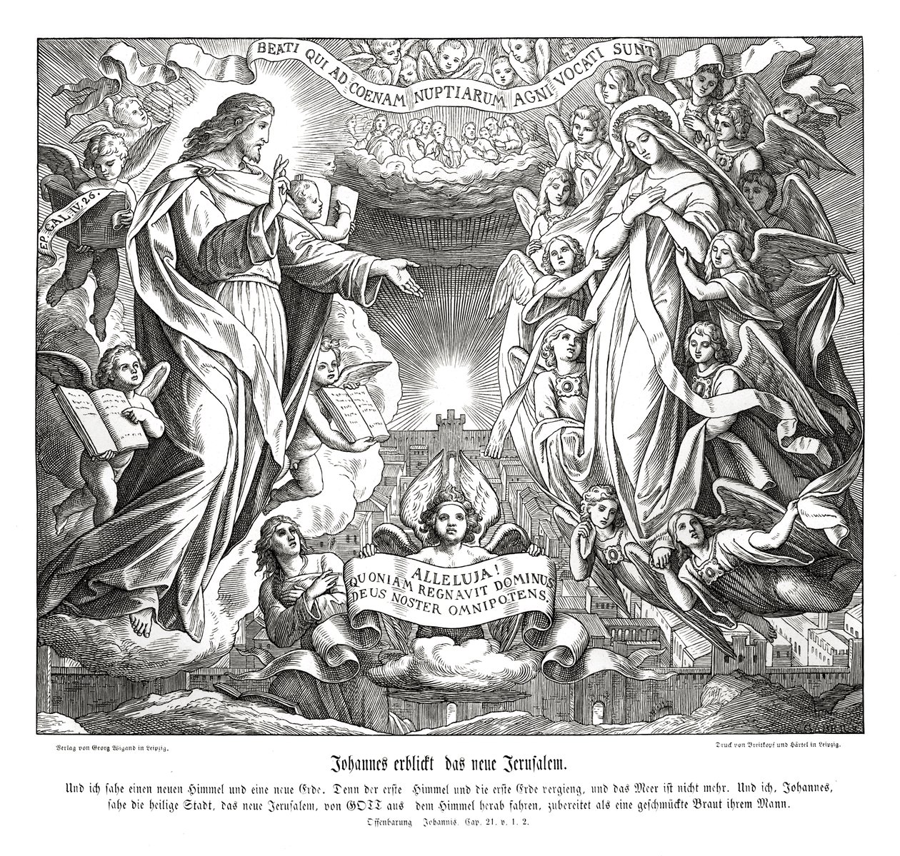 Visione di Giovanni della nuova Gerusalemme, Apocalisse da Julius Schnorr von Carolsfeld