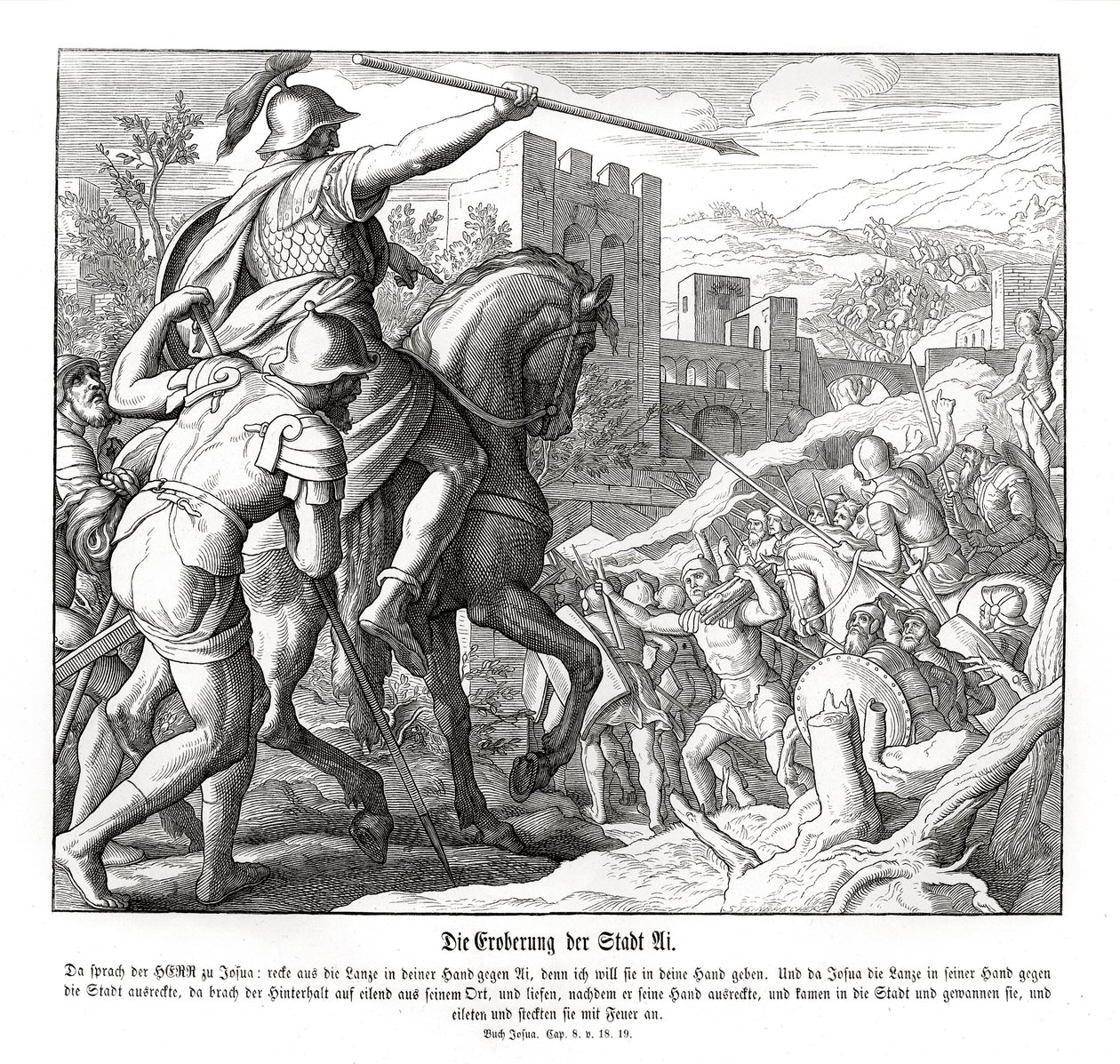 Giosuè conquista la città di Ai, Giosuè da Julius Schnorr von Carolsfeld