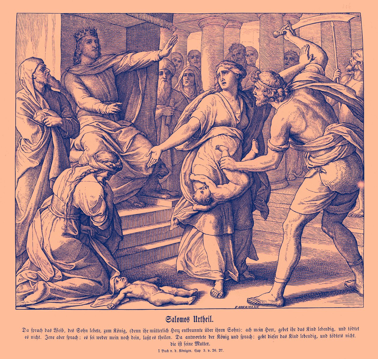 Il giudizio di Salomone da Julius Schnorr von Carolsfeld