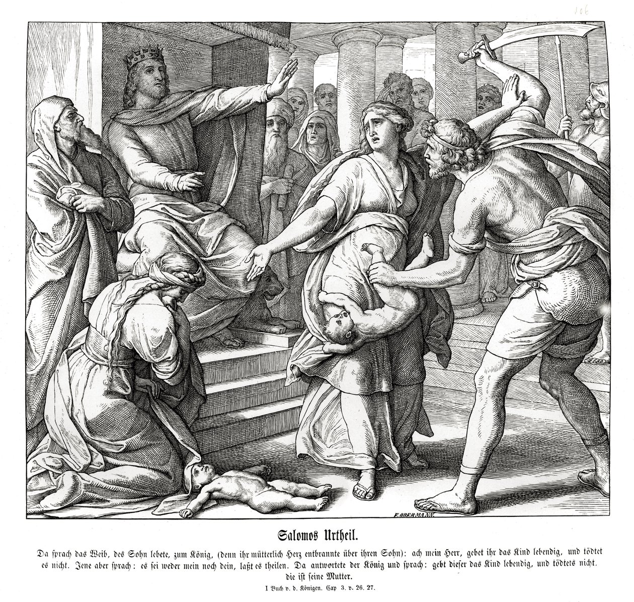 Il giudizio di Salomone da Julius Schnorr von Carolsfeld