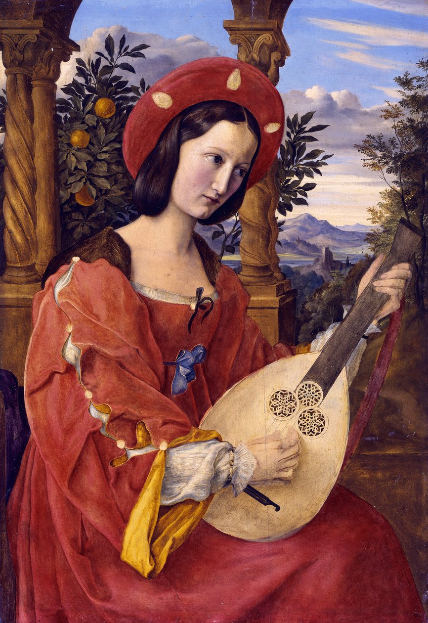 Suonatrice di liuto (signora von Quandt) da Julius Schnorr von Carolsfeld