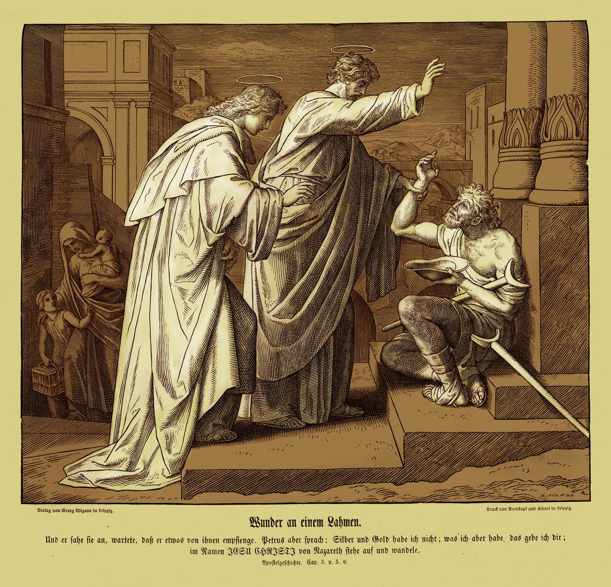 Miracolo del paralitico, Atti degli Apostoli da Julius Schnorr von Carolsfeld