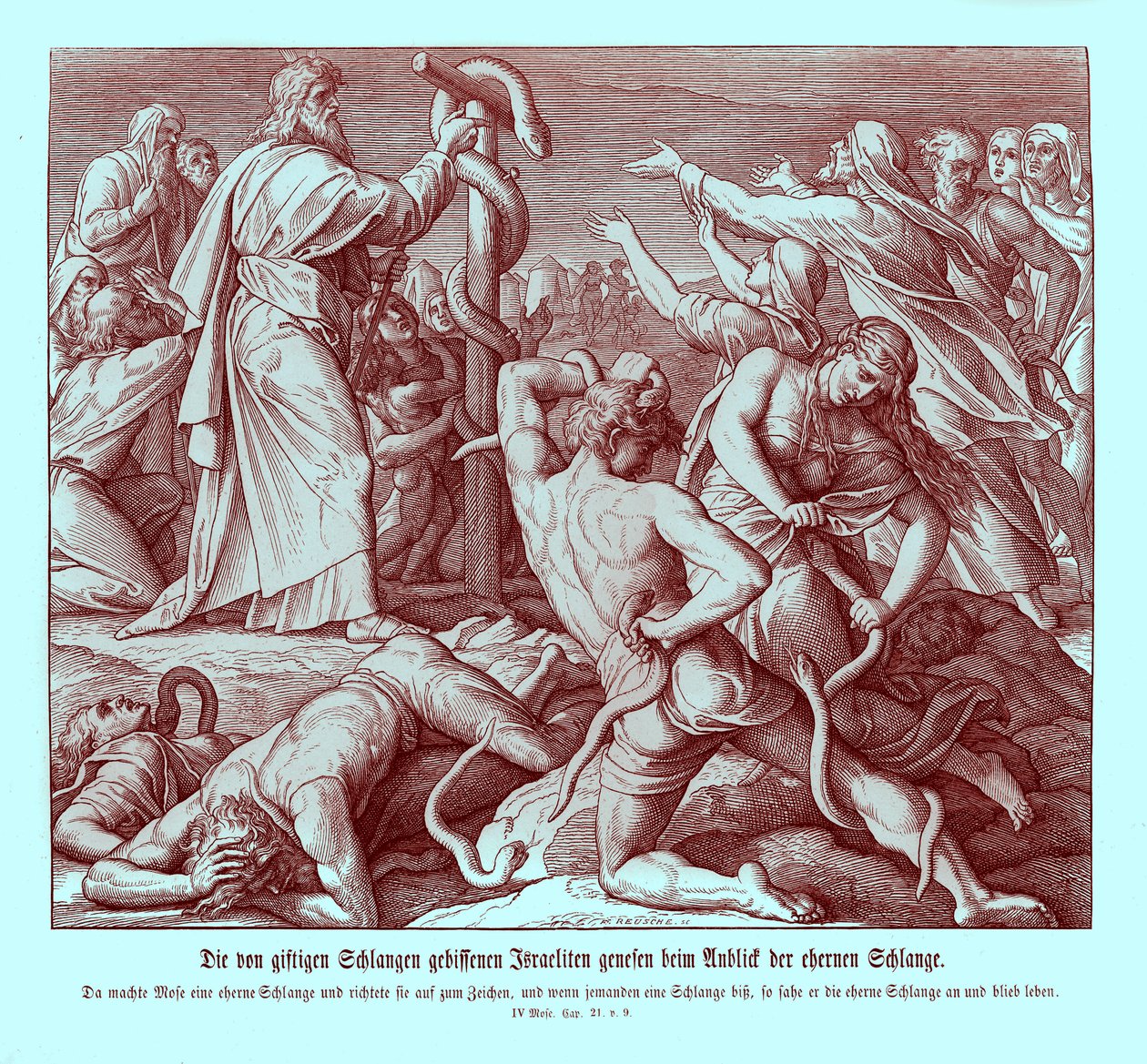 Mosè e il serpente di bronzo, Numeri da Julius Schnorr von Carolsfeld