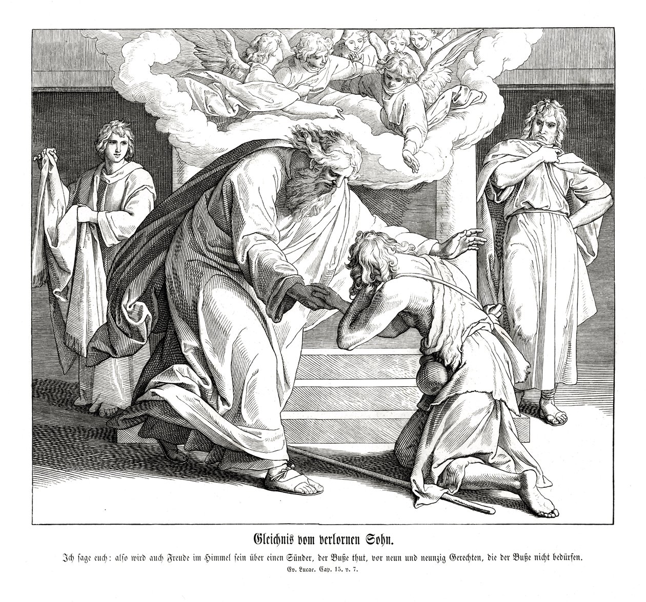 Parabola del buon samaritano, Vangelo di Luca da Julius Schnorr von Carolsfeld