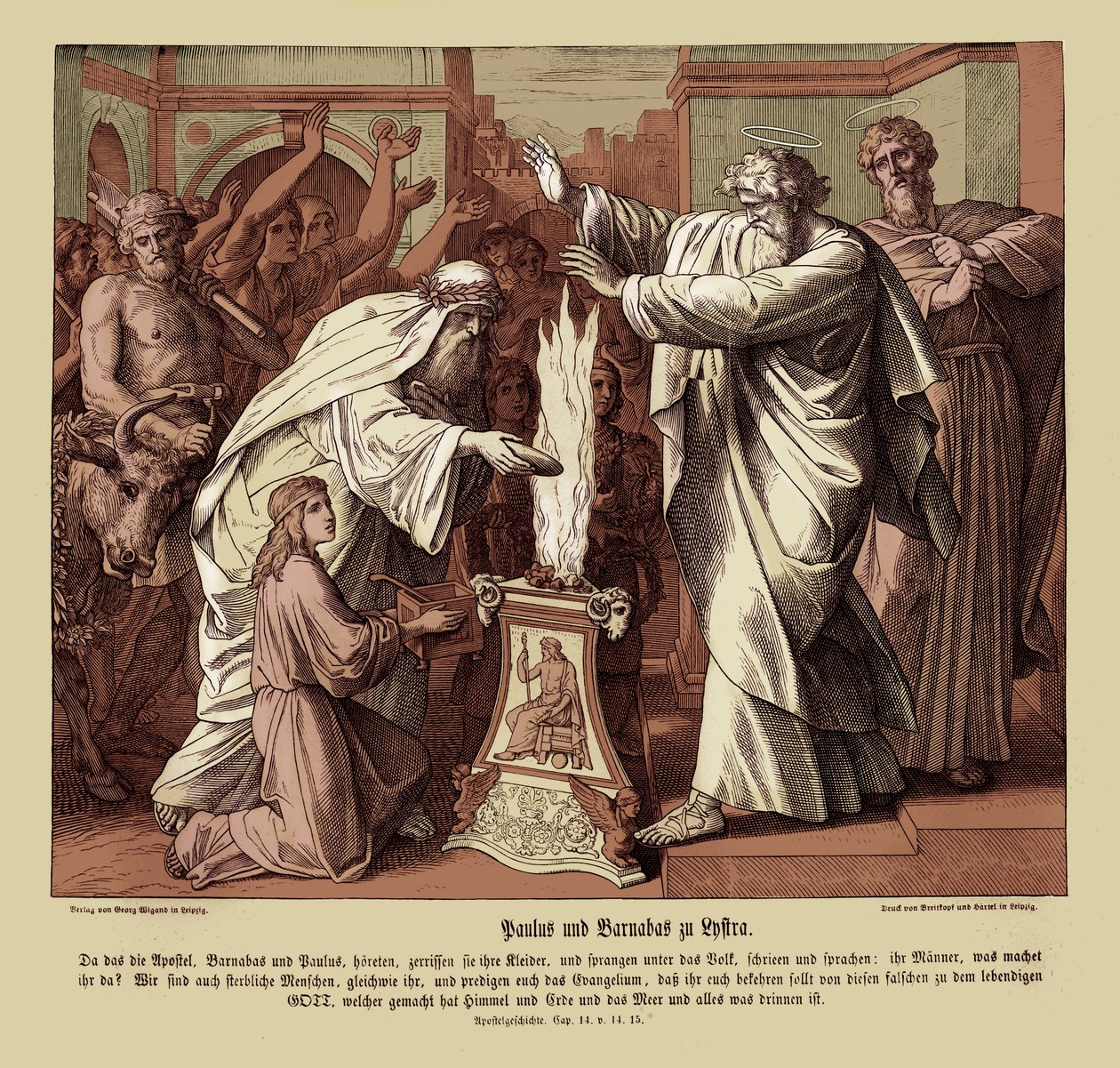 Paolo e Barnaba a Listra, Atti degli Apostoli da Julius Schnorr von Carolsfeld